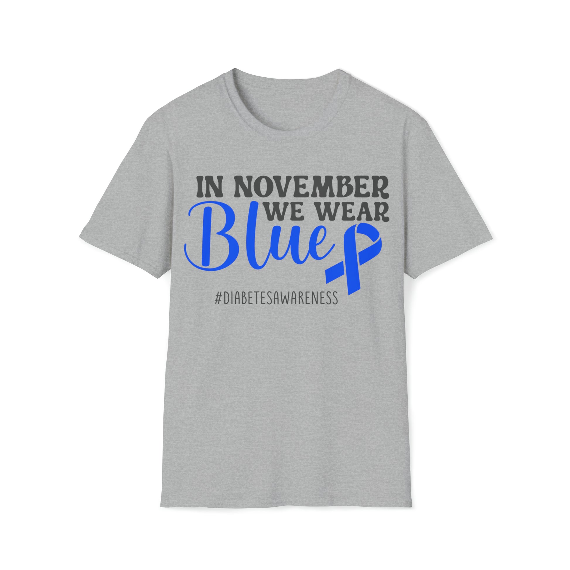 In November We Wear Blue Diabetes Awareness Shirt