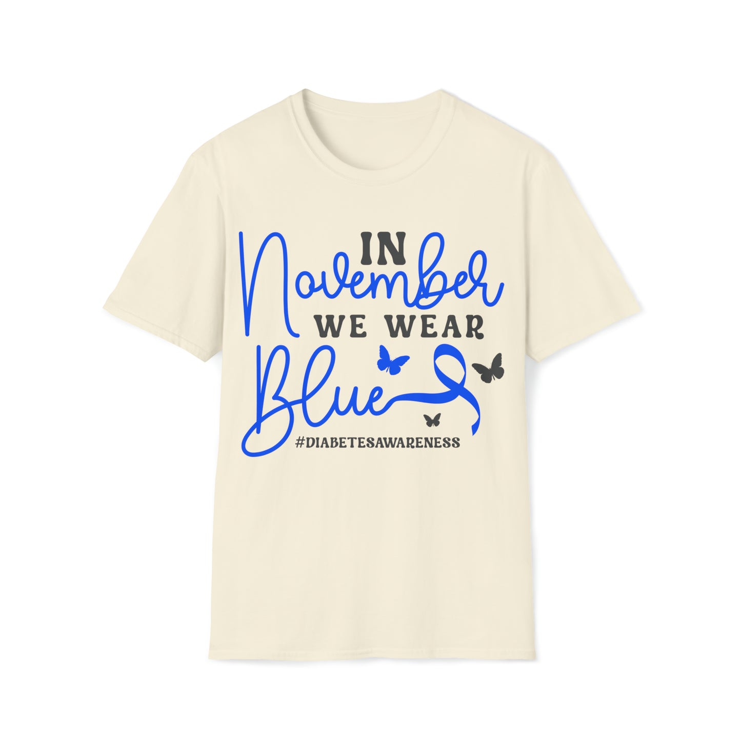 In November We Wear Blue Diabetes Awareness Shirt