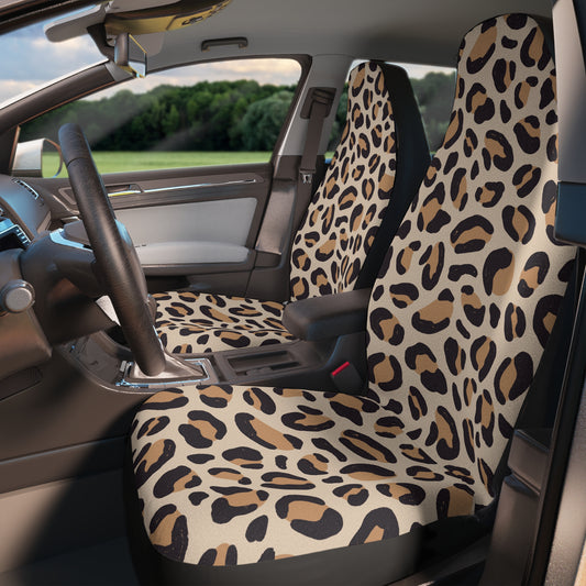 Brown Animal Print Car Seat Cover