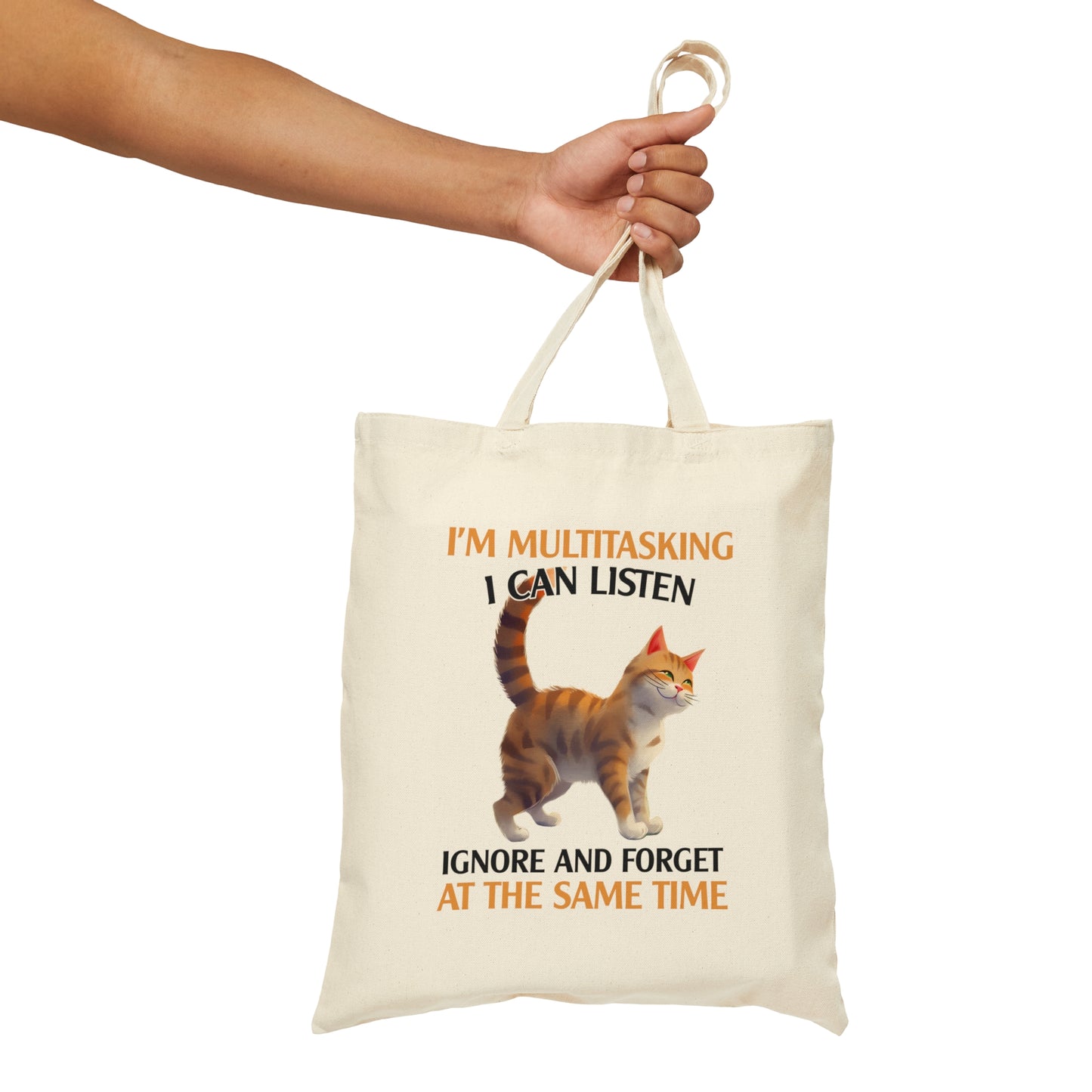 Multi-tasking...Funny Cat Tote Bag