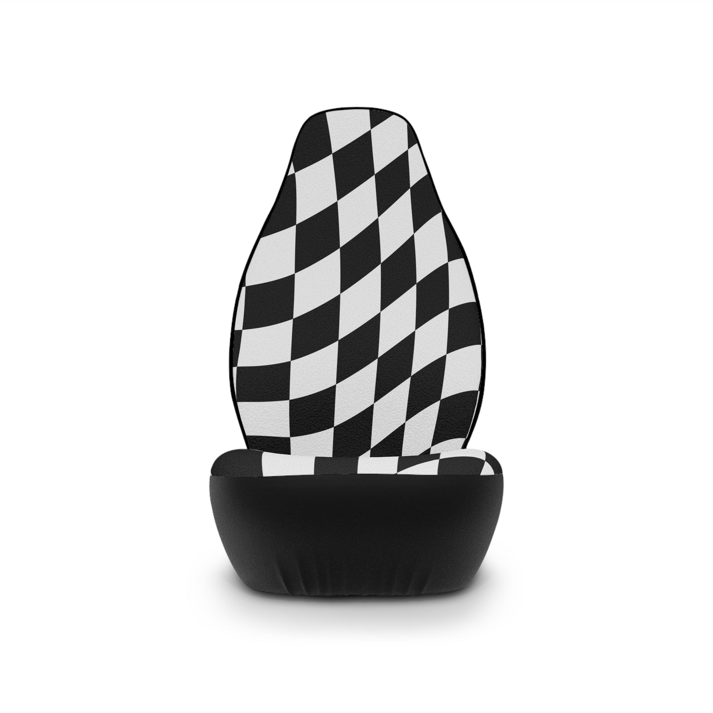 Black and White Abstract Car Seat Cover