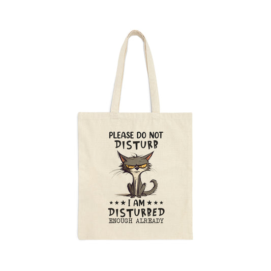 Do Not Disturb Funny Cat Tote Bag