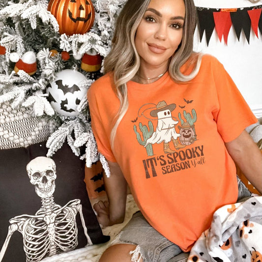 It's Spooky Season Yall...Comfort Colors Western Halloween Shirt