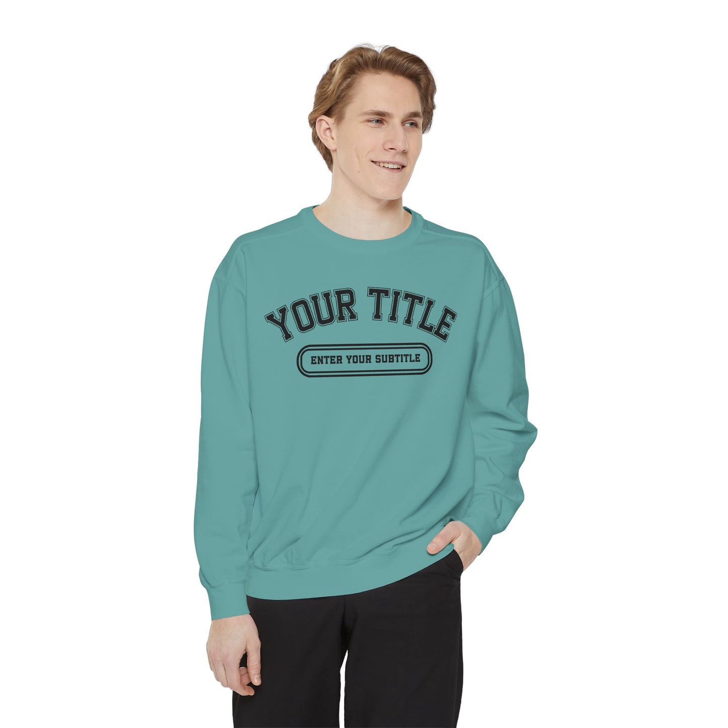 Custom Comfort Colors Sweatshirt – Personalized Title Crewneck