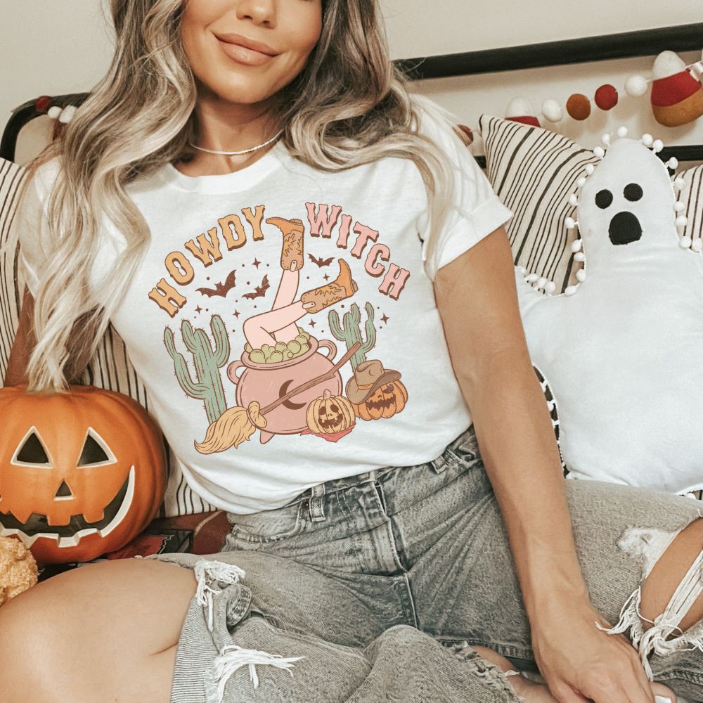 Howdy Witch Comfort Colors Halloween Shirt