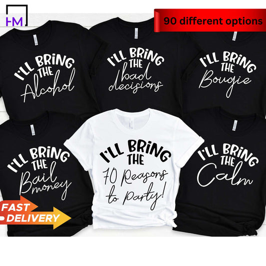 I'll Bring The 70 Years of Experience Shirt, Funny 70th Birthday Party Shirt HMDesignStudioUS