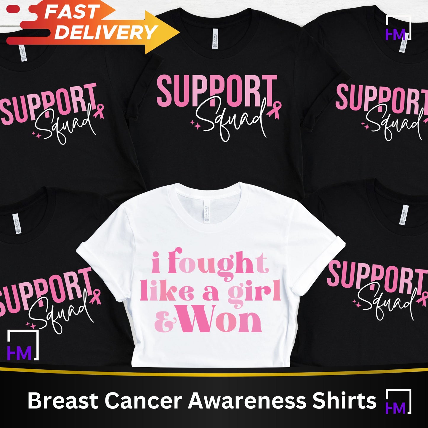I Fought Like a Girl and Won Breast Cancer Awareness Family Shirts