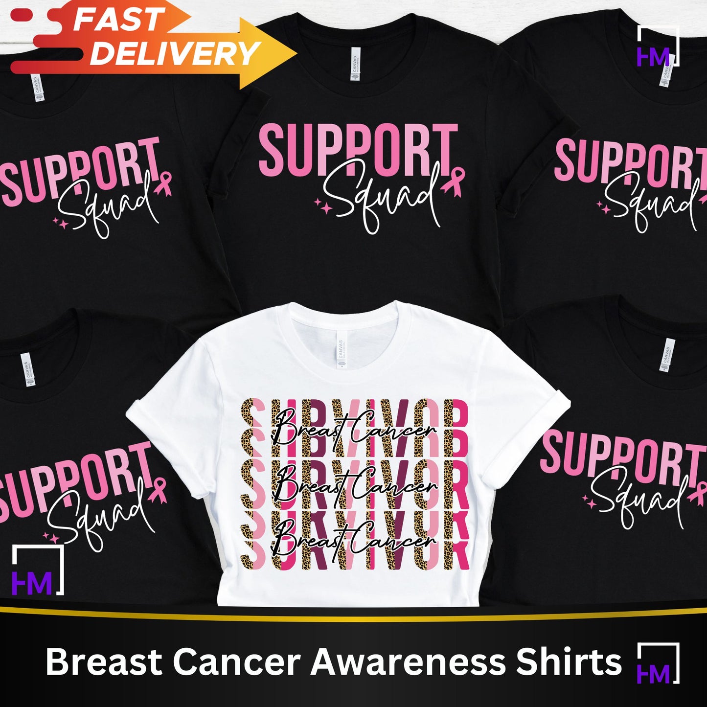 Survivor Breast Cancer Awareness Family Shirts