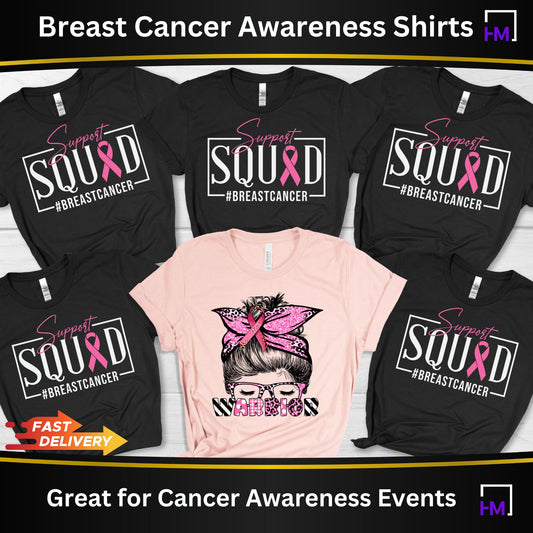 Warrior Breast Cancer Awareness Family Shirts