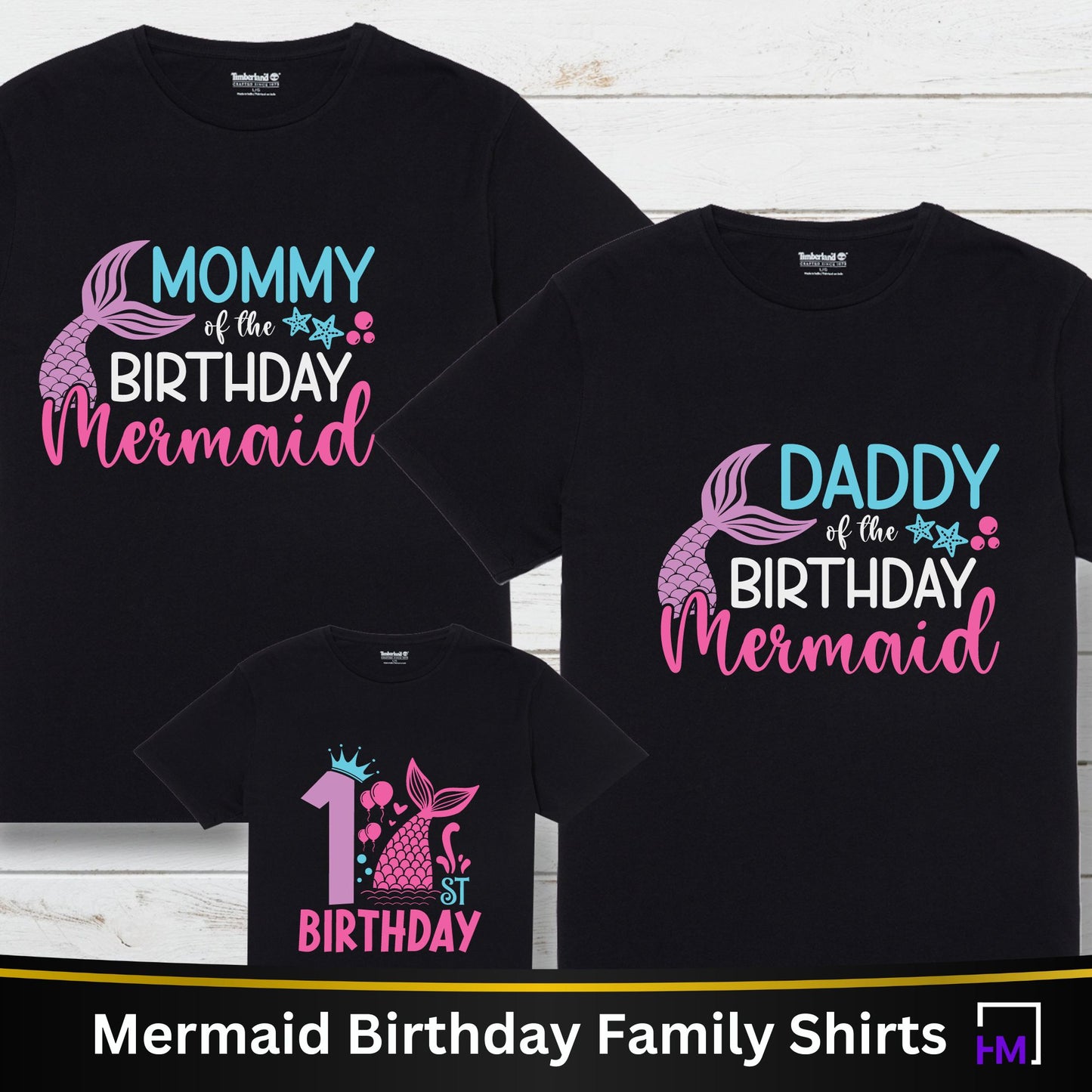 1st Birthday Mermaid Party Shirts