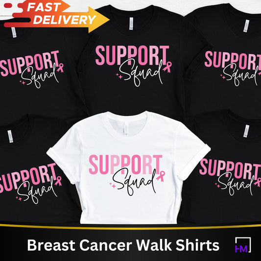 Support Squad Breast Cancer Awareness Family Shirts