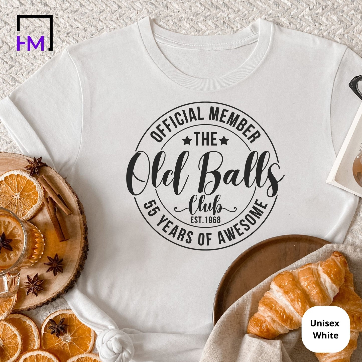 Old Balls Club - Funny 55th Birthday Shirt for Men
