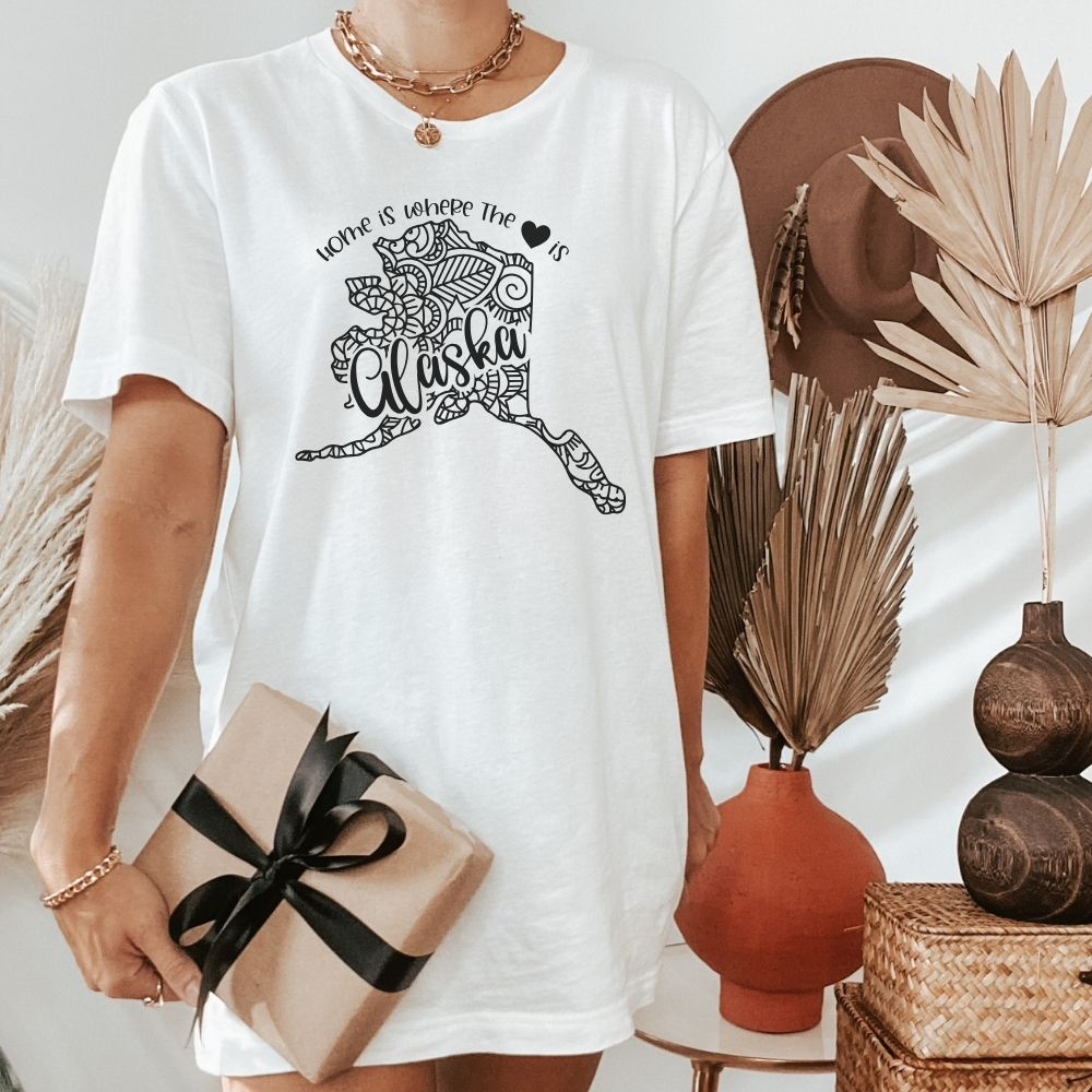Alaska is Where the Heart is T-Shirt - HMDesignStudioUS