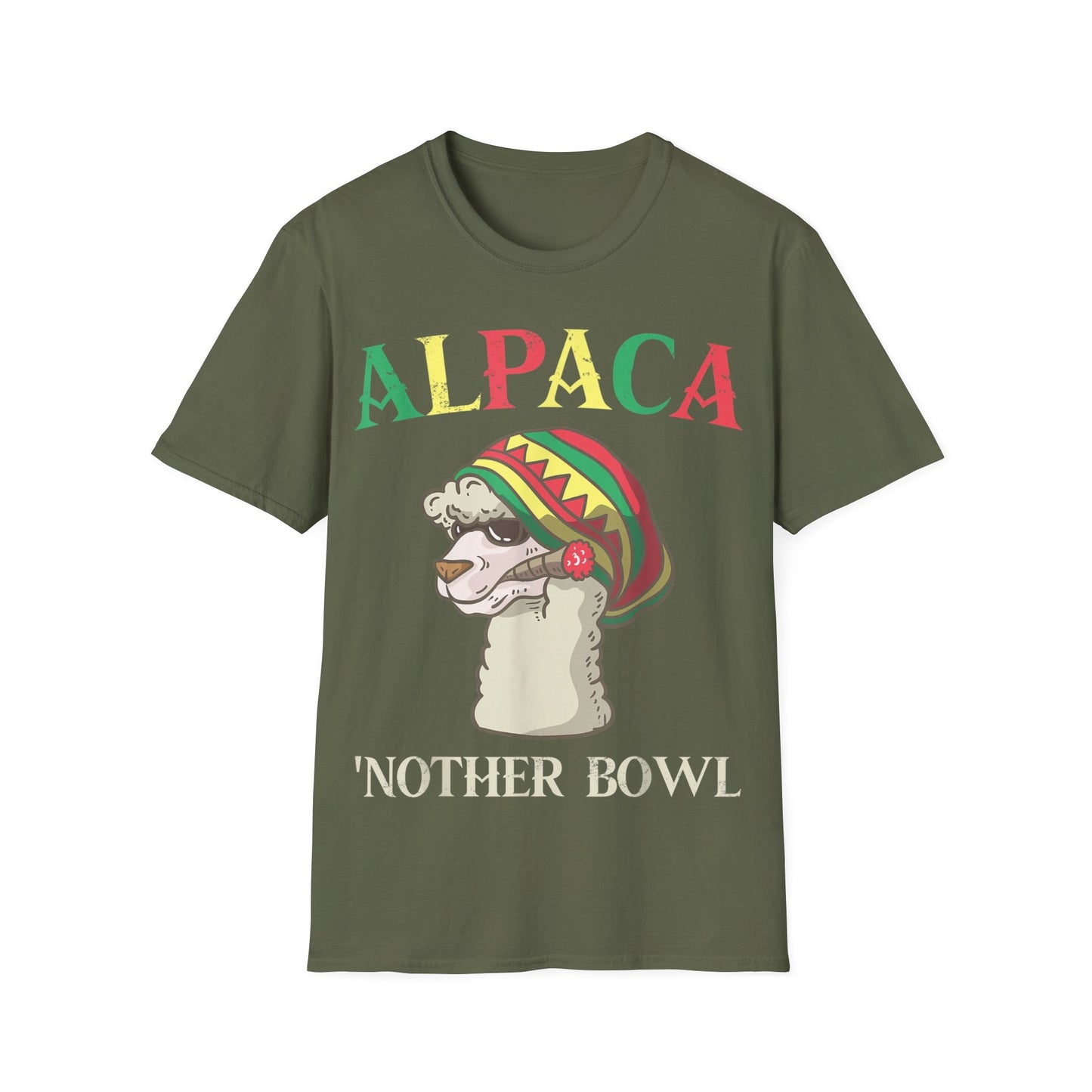 Alpaca 'nother Bowl T-Shirt – Funny Weed Pun Tee | Unisex 420 Shirt for Stoners & Animal Lovers - HMDesignStudioUS