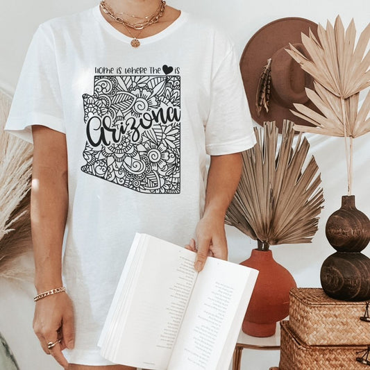 Arizona is Where the Heart is T-Shirt - HMDesignStudioUS