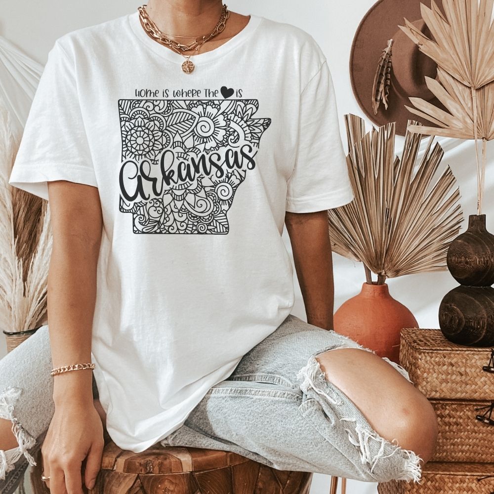Arkansas is Where the Heart is T-Shirt - HMDesignStudioUS
