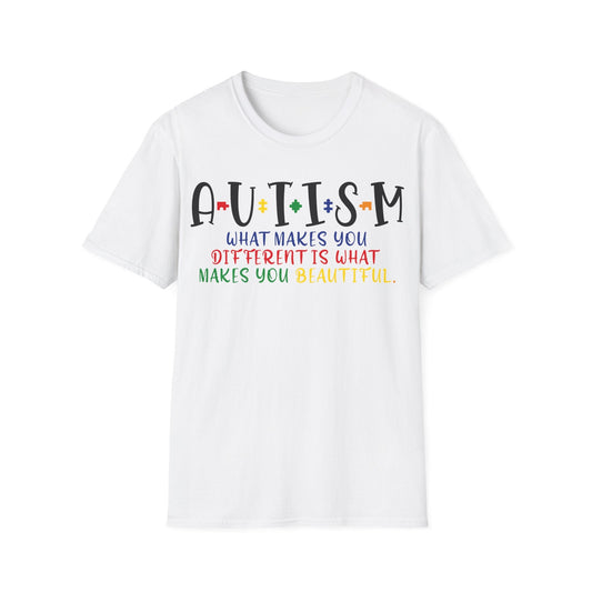 Autism Awareness Unisex Softstyle T-Shirt - Celebrate Differences - Supportive Gift - HMDesignStudioUS