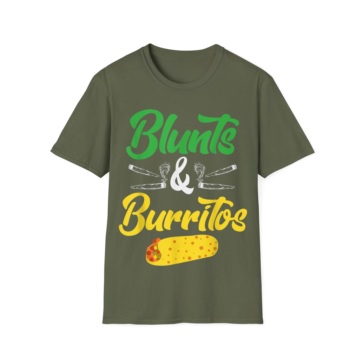 Blunts & Burritos Unisex T-Shirt - Perfect for Festivals, Parties, or Casual Wear - HMDesignStudioUS