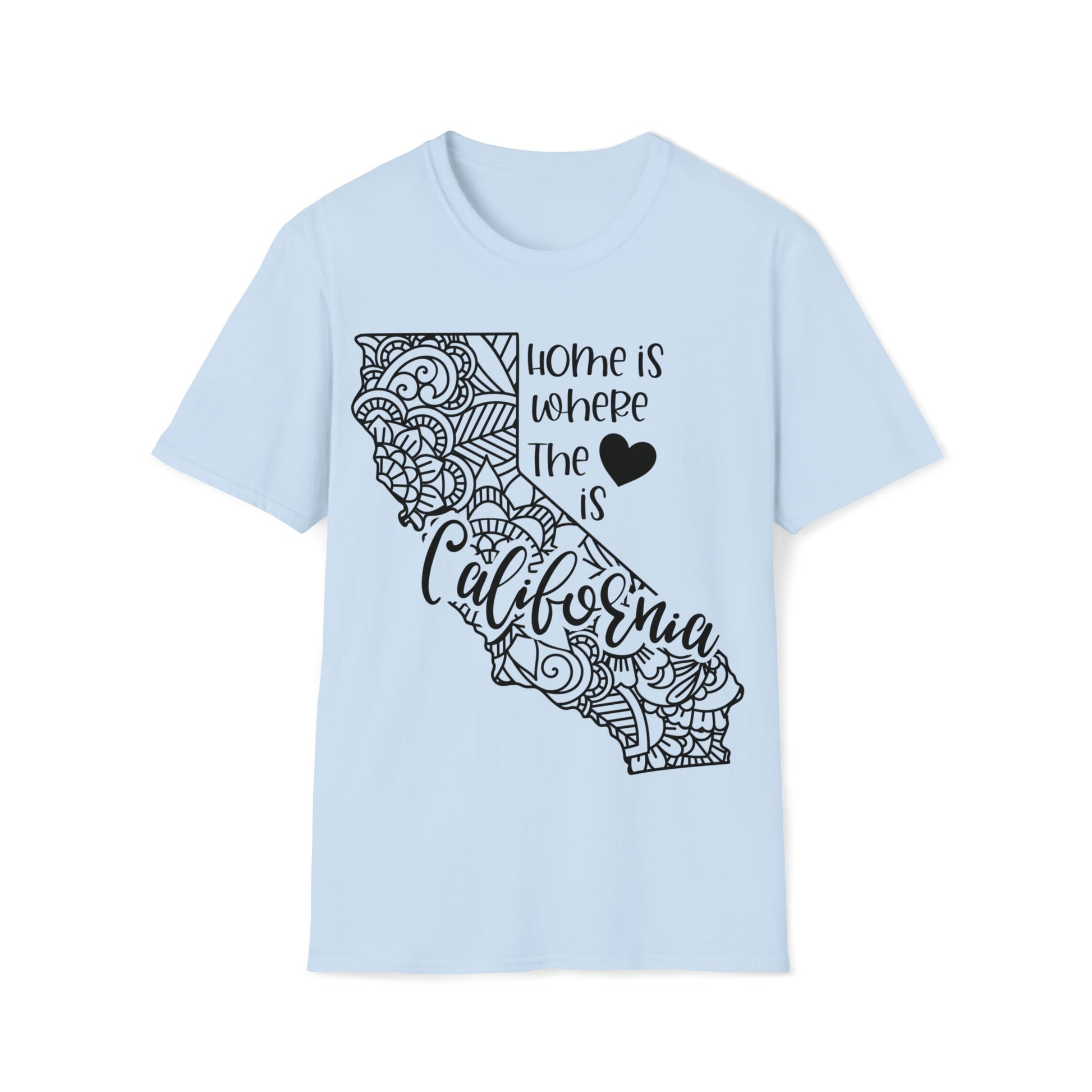 California is Where the Heart is T-Shirt - HMDesignStudioUS