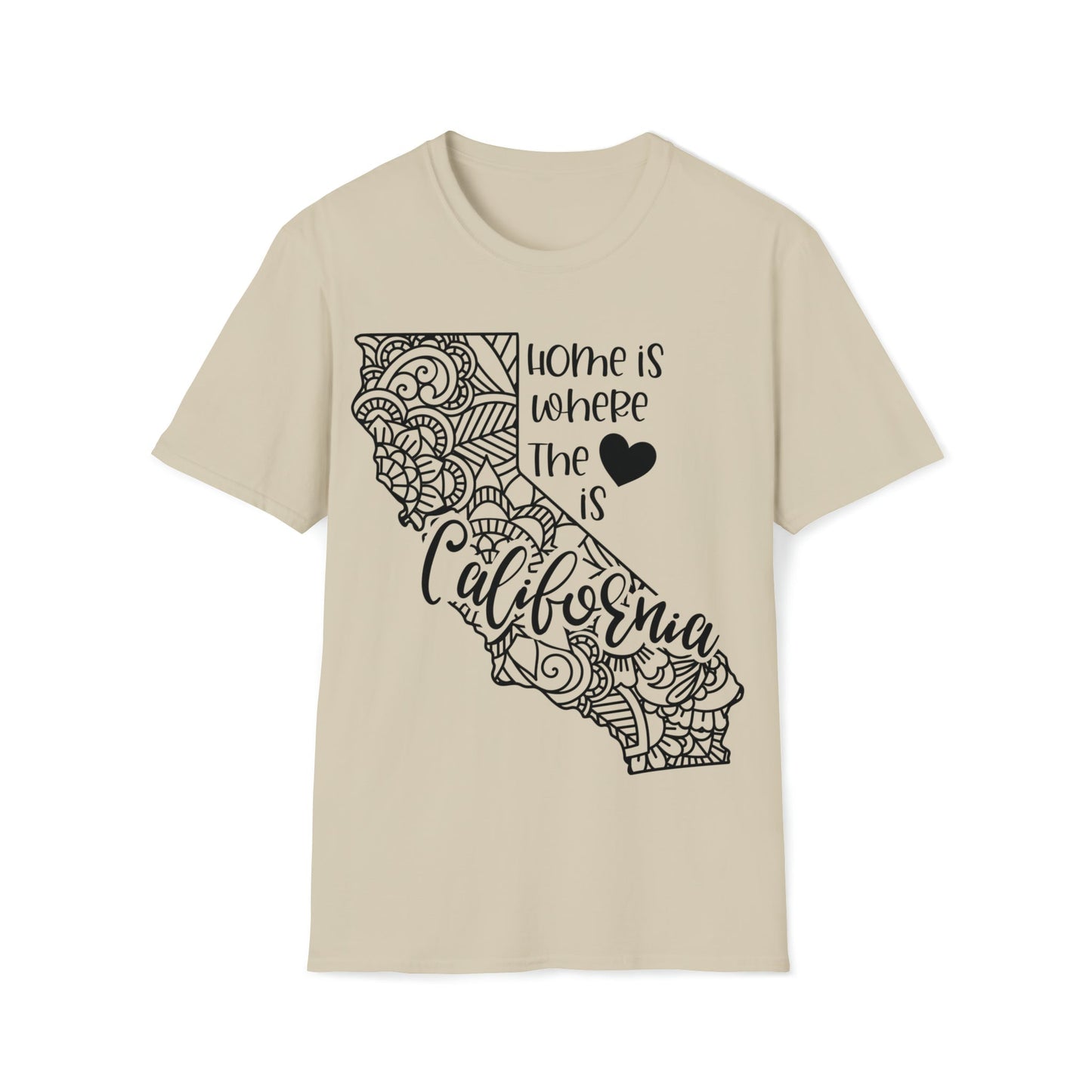 California is Where the Heart is T-Shirt - HMDesignStudioUS