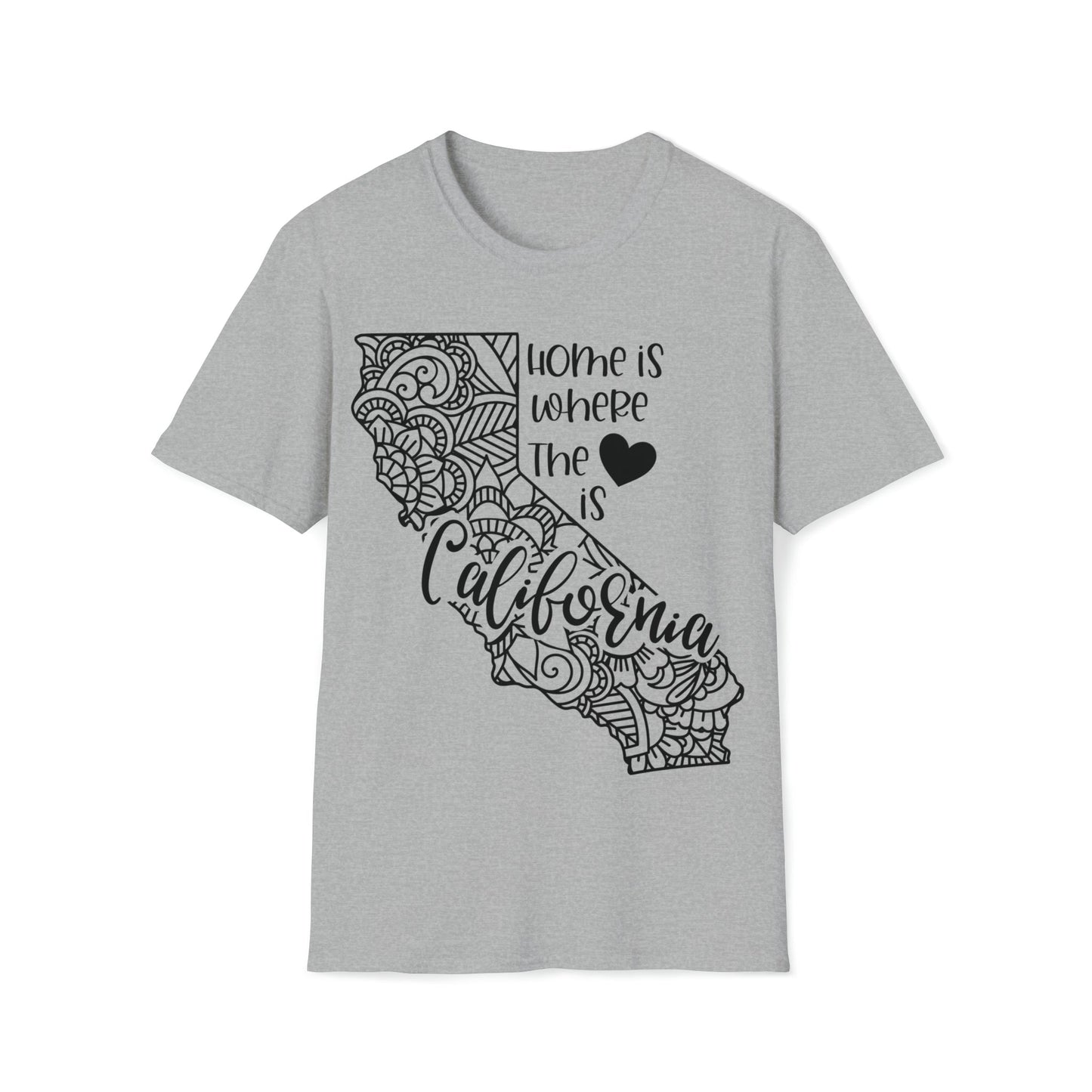California is Where the Heart is T-Shirt - HMDesignStudioUS