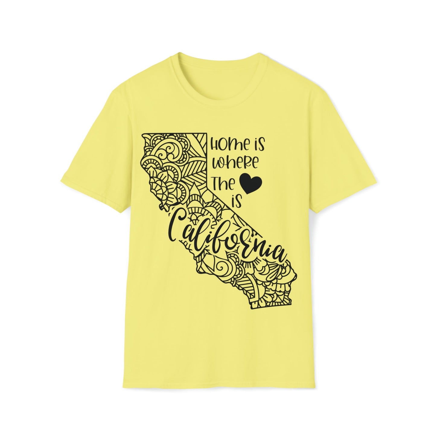 California is Where the Heart is T-Shirt - HMDesignStudioUS