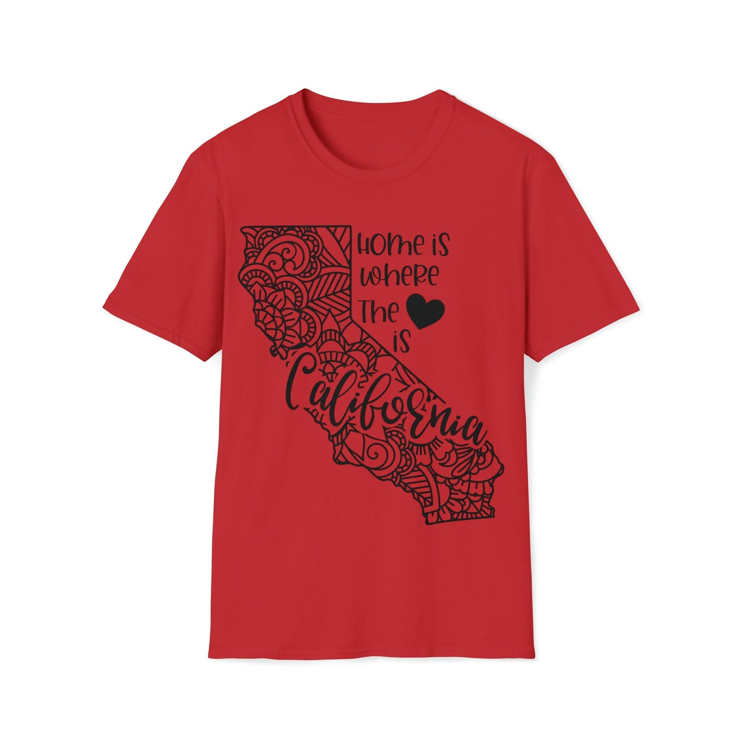 California is Where the Heart is T-Shirt - HMDesignStudioUS