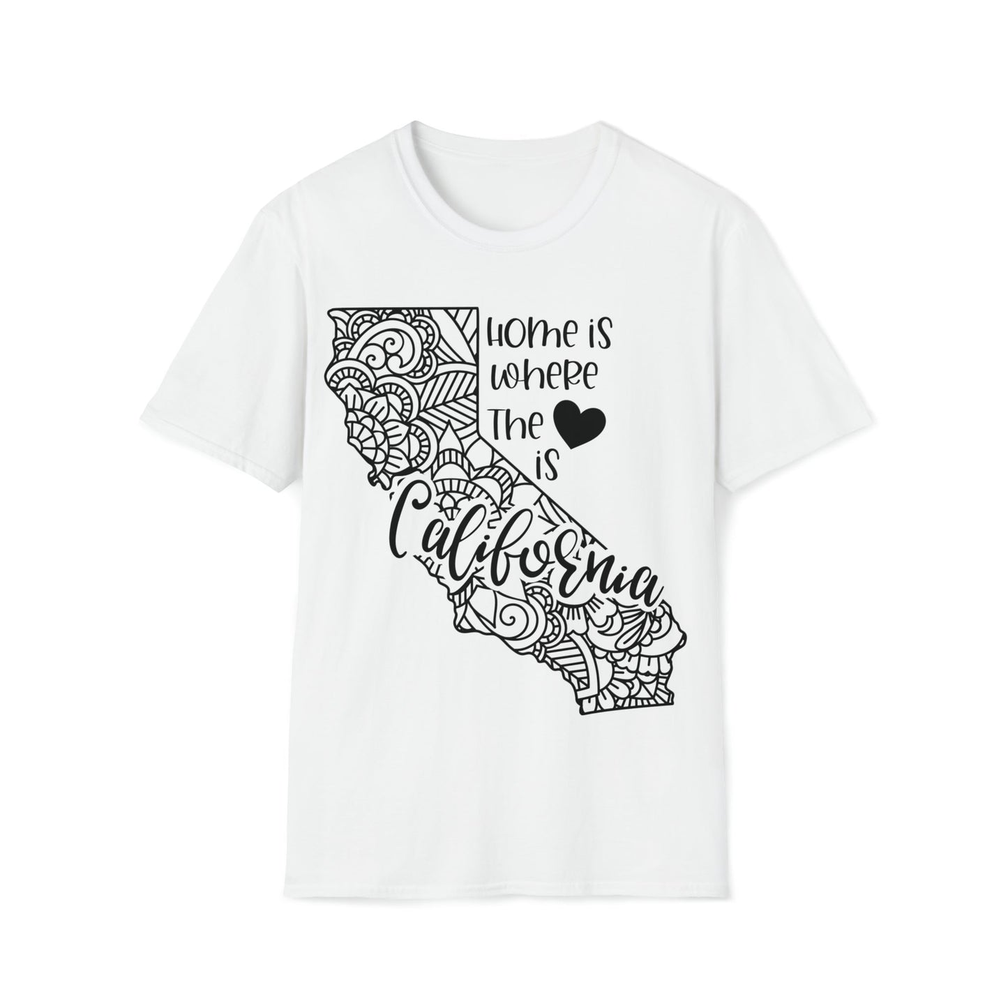 California is Where the Heart is T-Shirt - HMDesignStudioUS
