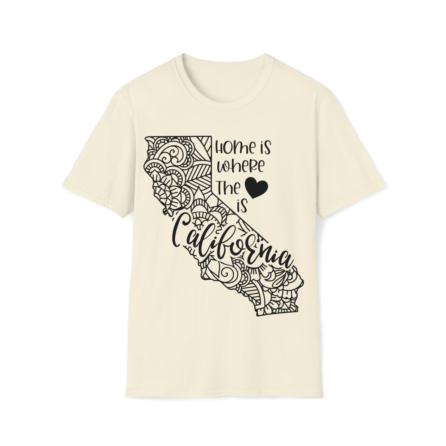California is Where the Heart is T-Shirt - HMDesignStudioUS