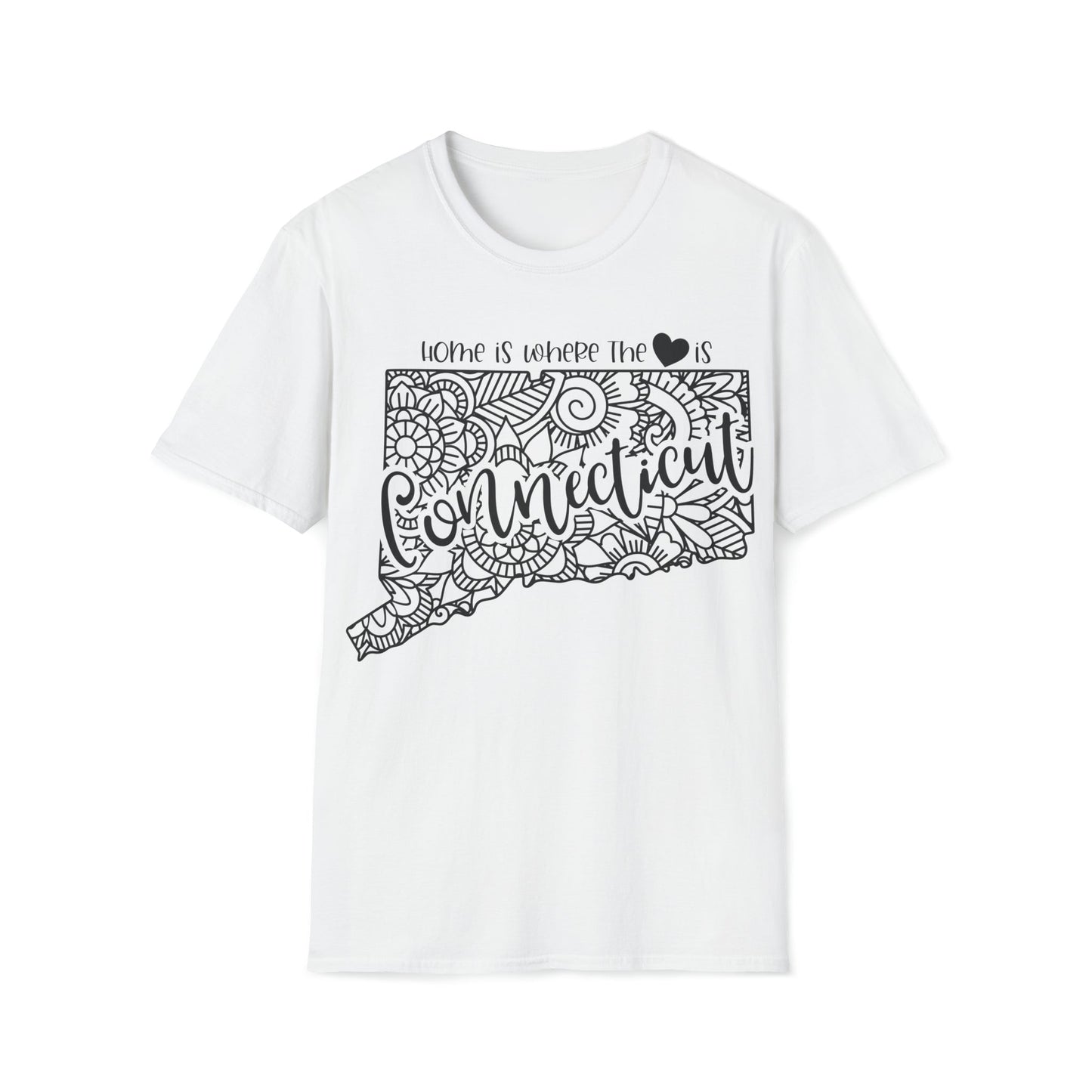 Connecticut is Where the Heart is T-Shirt - HMDesignStudioUS