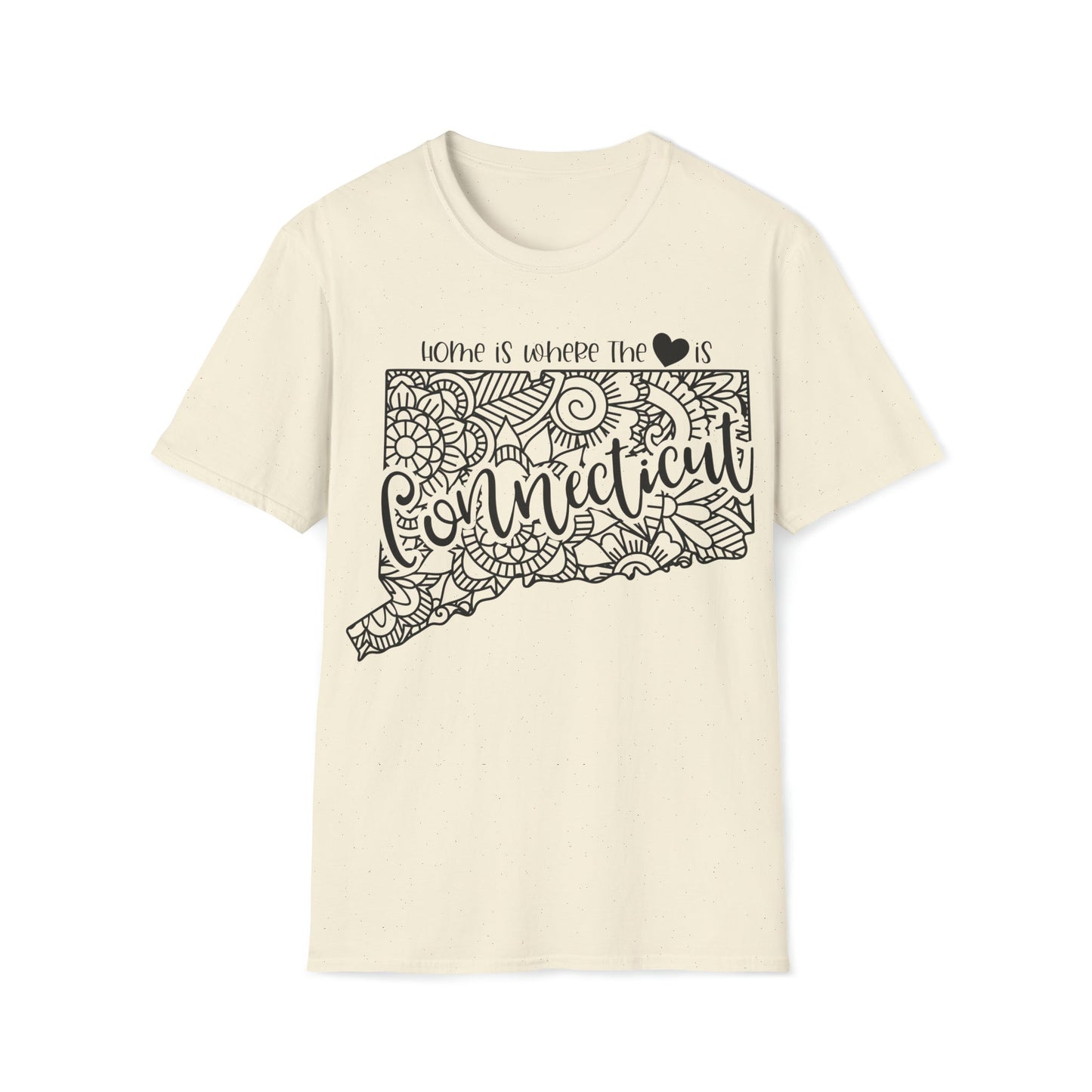 Connecticut is Where the Heart is T-Shirt - HMDesignStudioUS