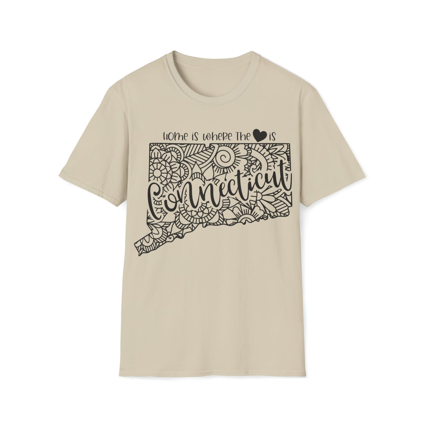Connecticut is Where the Heart is T-Shirt - HMDesignStudioUS