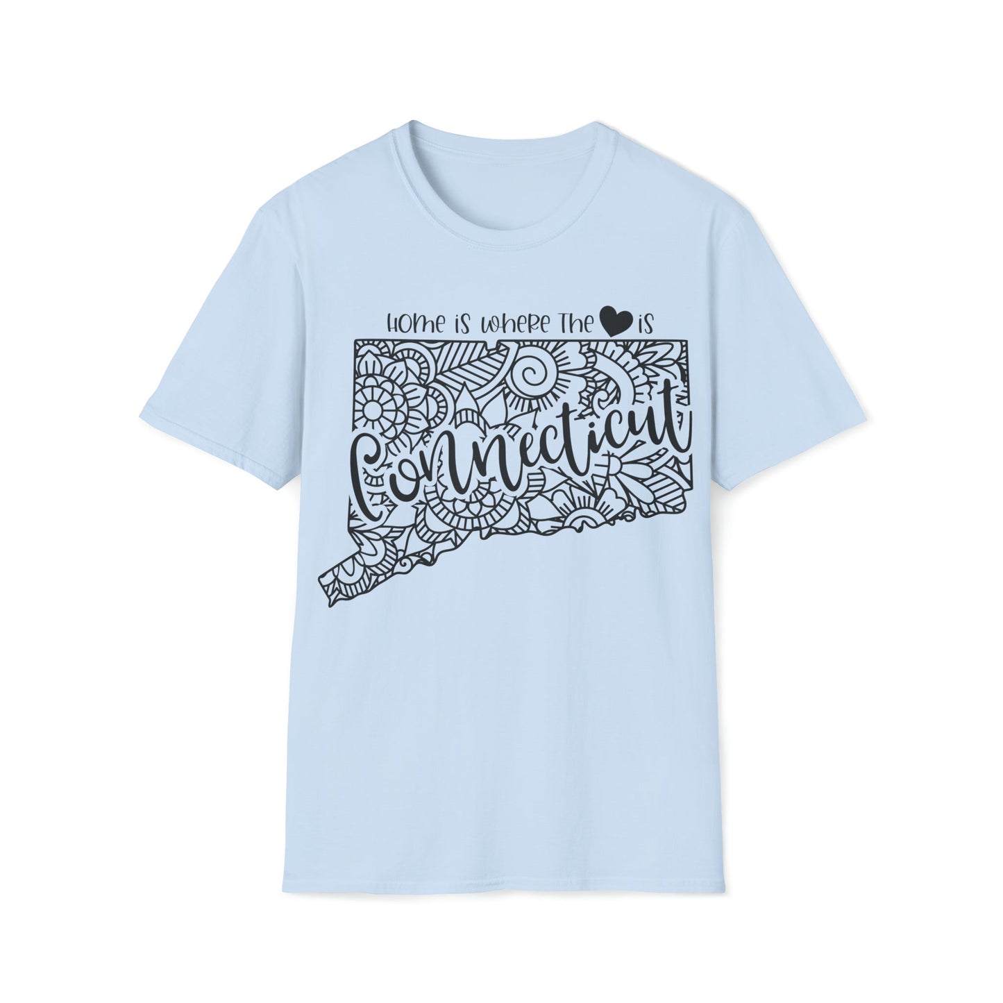 Connecticut is Where the Heart is T-Shirt - HMDesignStudioUS