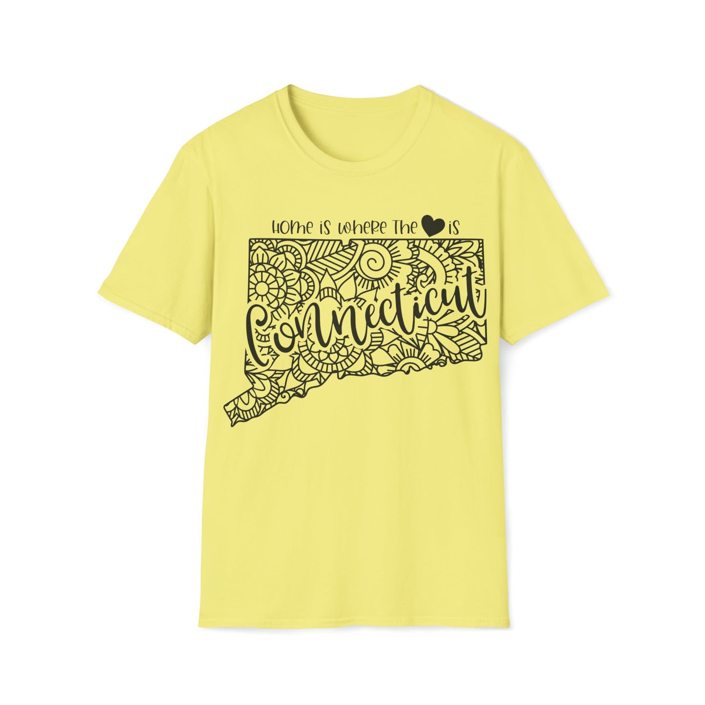 Connecticut is Where the Heart is T-Shirt - HMDesignStudioUS