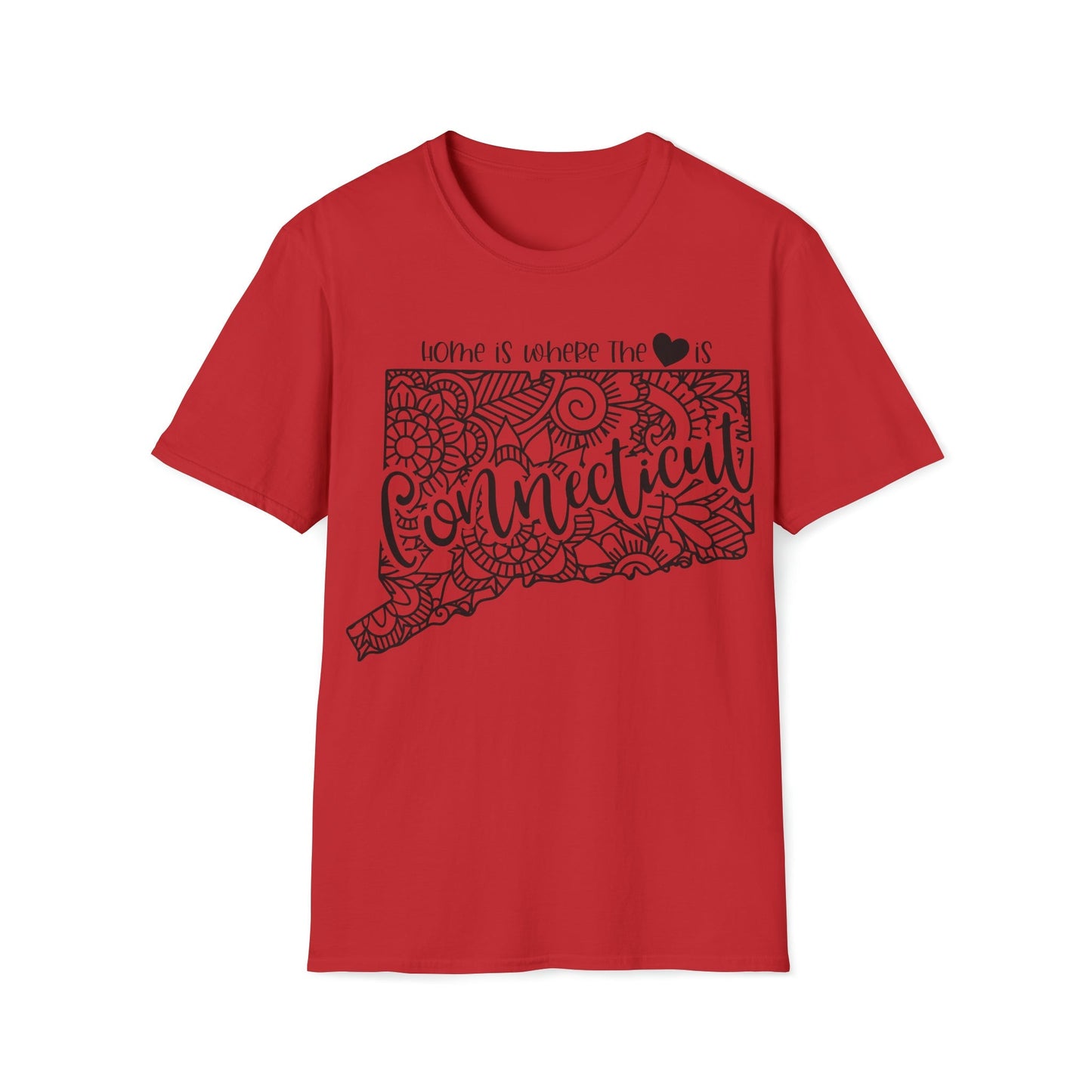 Connecticut is Where the Heart is T-Shirt - HMDesignStudioUS