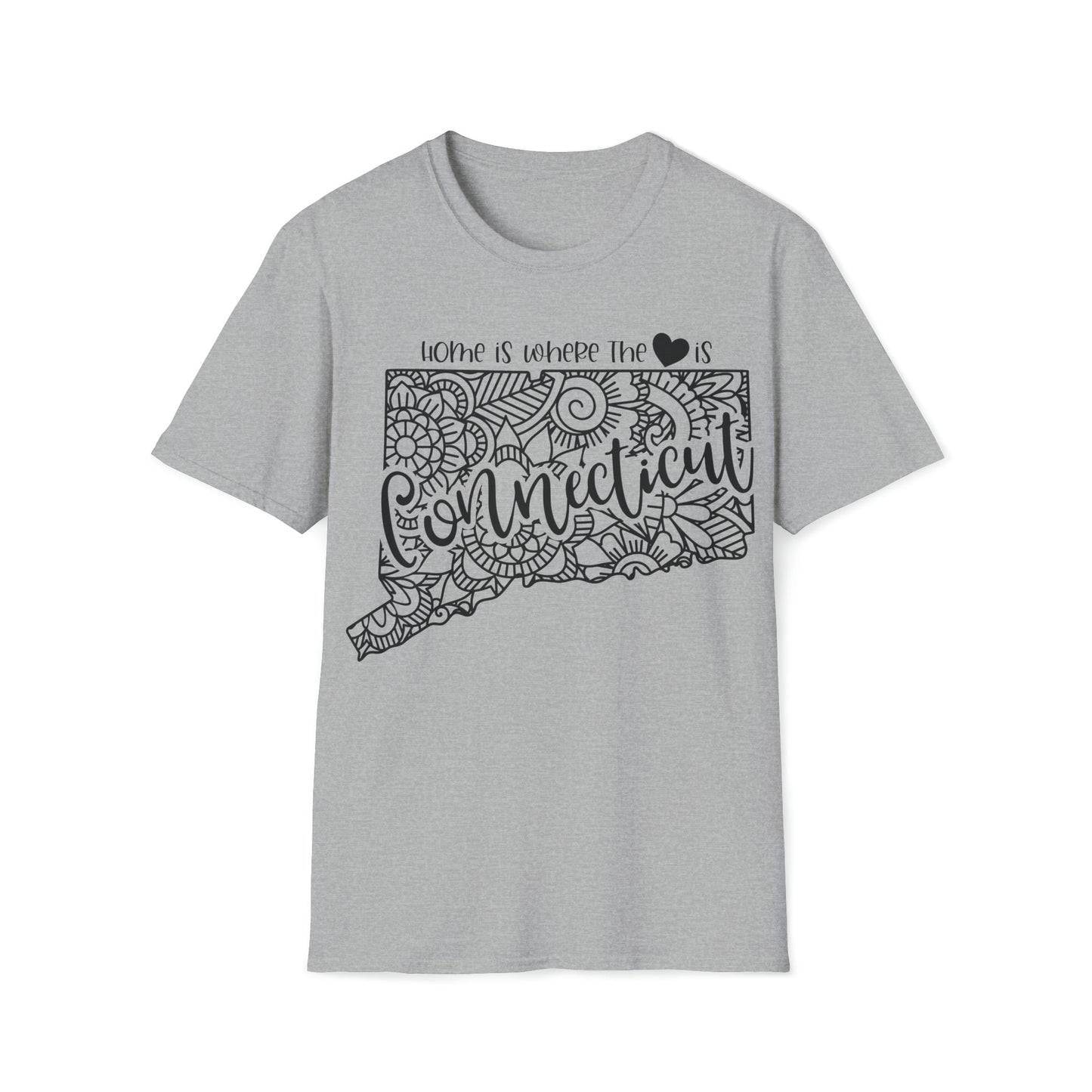 Connecticut is Where the Heart is T-Shirt - HMDesignStudioUS