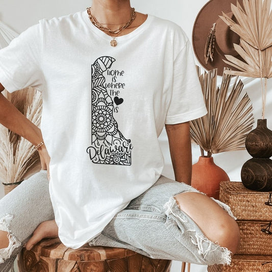 Delaware is Where the Heart is T-Shirt - HMDesignStudioUS