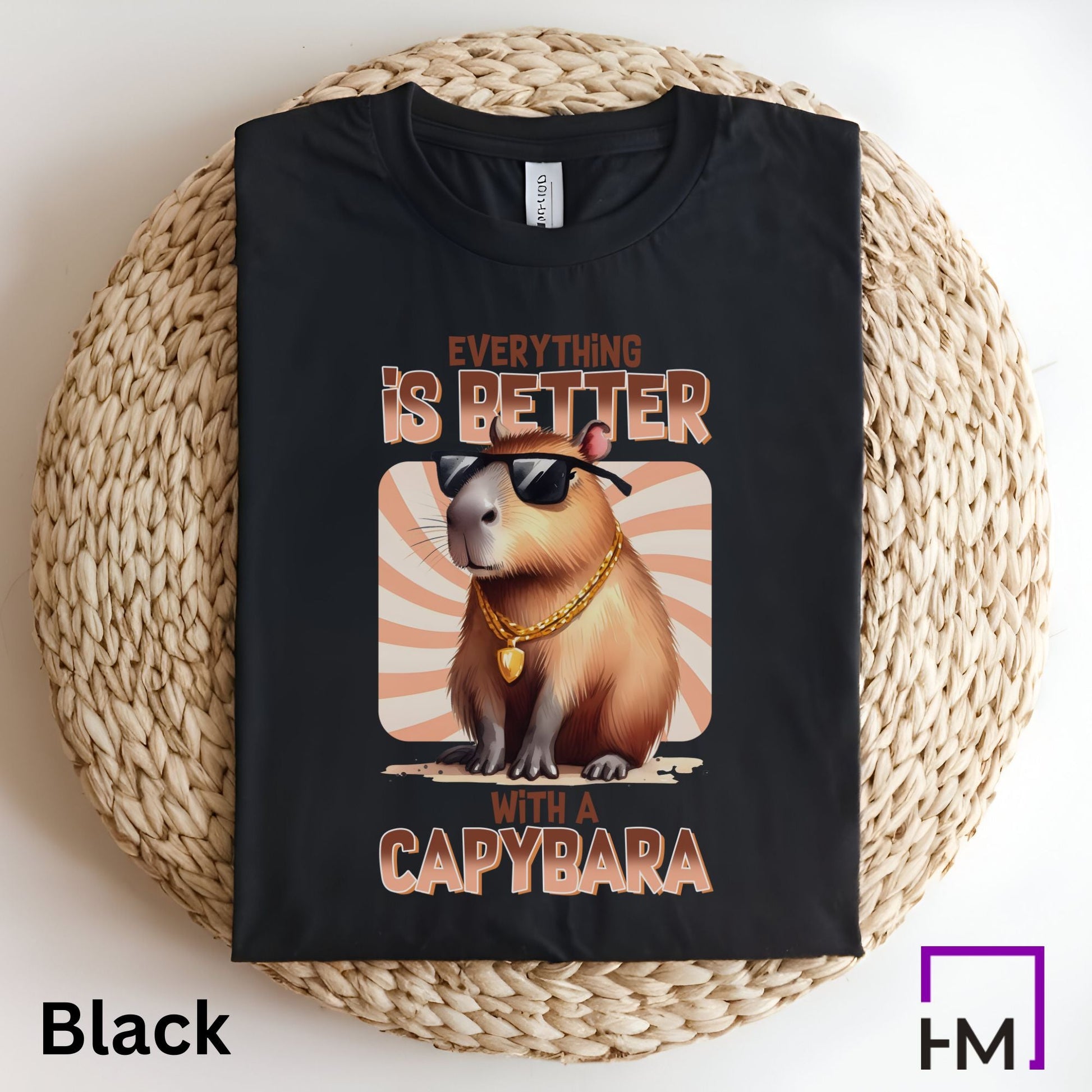 Everything Is Better with a Capybara T-Shirt - HMDesignStudioUS