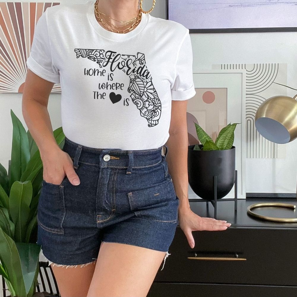 Florida is Where the Heart is T-Shirt - HMDesignStudioUS
