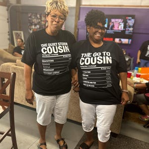 Funny Cousin Crew Nutrition Facts Shirt – Personalized Matching Tees for Reunions, Trips, or Family Gatherings - HMDesignStudioUS