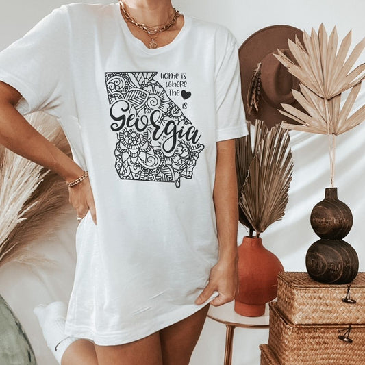 Georgia is Where the Heart is T-Shirt - HMDesignStudioUS
