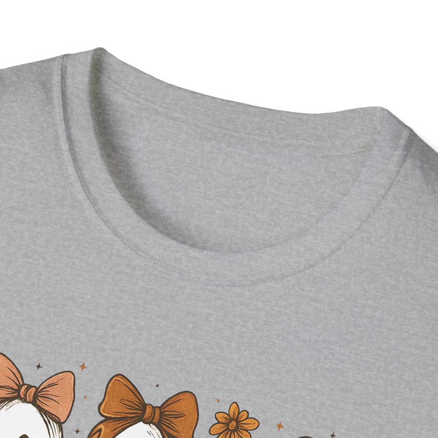 Halloween Squad Ghouls T-Shirt, Unisex Softstyle Tee for Fall Festivities, Cute Ghost Graphic Shirt, Autumn Gift, Spooky Season Apparel - HMDesignStudioUS