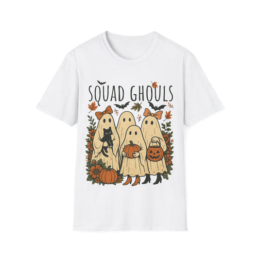 Halloween Squad Ghouls T-Shirt, Unisex Tee, Cute Ghost Shirt, Spooky Season Apparel, Fall Fashion, Halloween Party Outfit - HMDesignStudioUS
