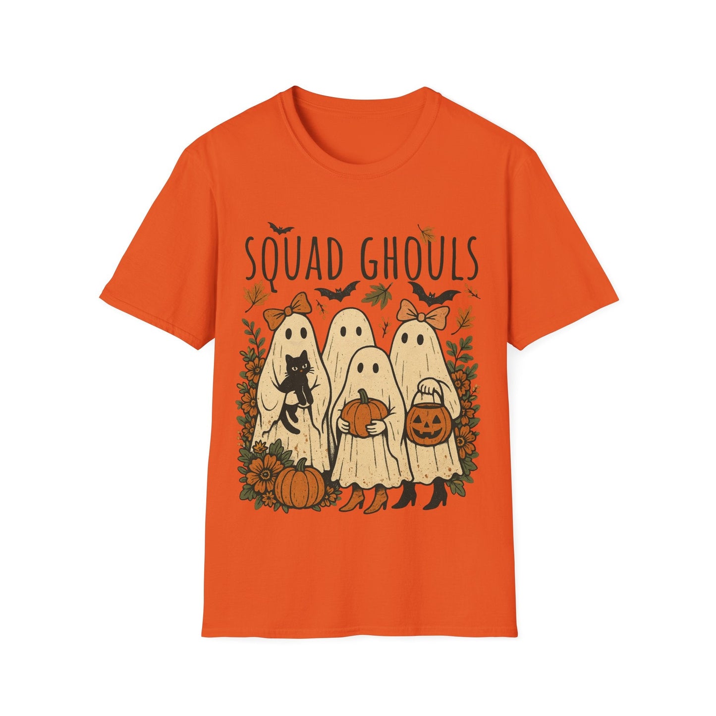 Halloween Squad Ghouls T-Shirt, Unisex Tee, Cute Ghost Shirt, Spooky Season Apparel, Fall Fashion, Halloween Party Outfit - HMDesignStudioUS