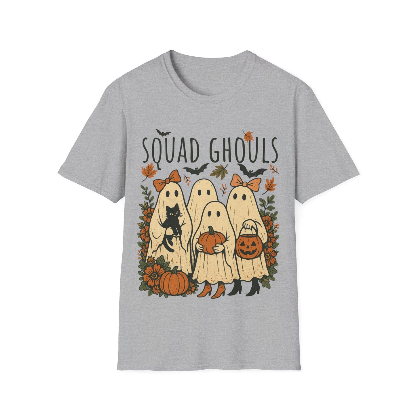 Halloween Squad Ghouls T-Shirt, Unisex Tee, Cute Ghost Shirt, Spooky Season Apparel, Fall Fashion, Halloween Party Outfit - HMDesignStudioUS