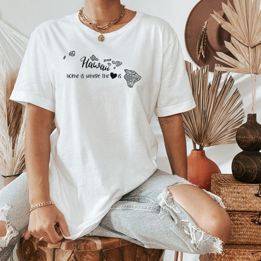 Hawaii is Where the Heart is T-Shirt - HMDesignStudioUS