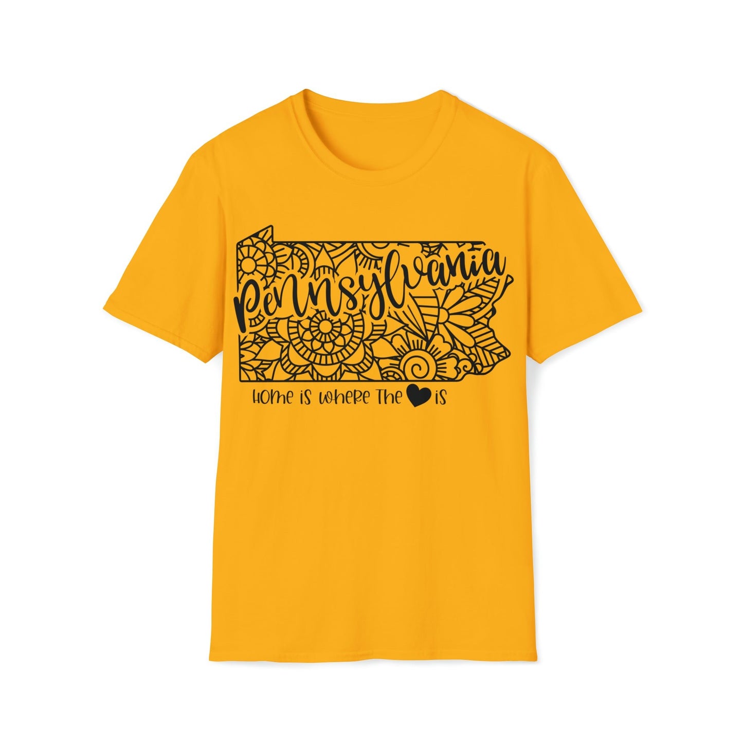 Home is Where the Heart is Pennsylvania T-Shirt - HMDesignStudioUS