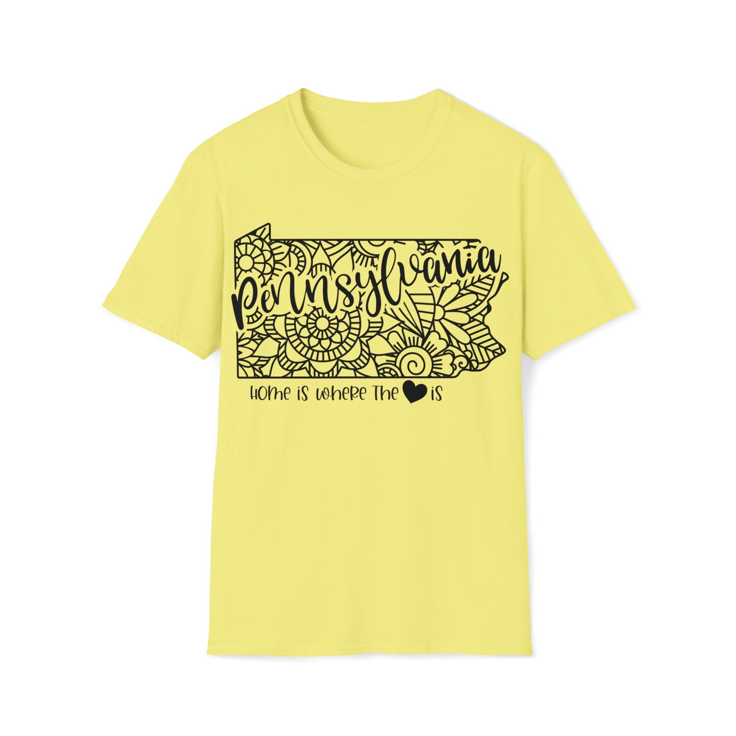 Home is Where the Heart is Pennsylvania T-Shirt - HMDesignStudioUS