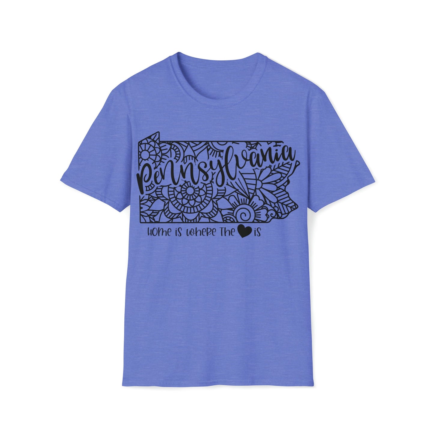 Home is Where the Heart is Pennsylvania T-Shirt - HMDesignStudioUS