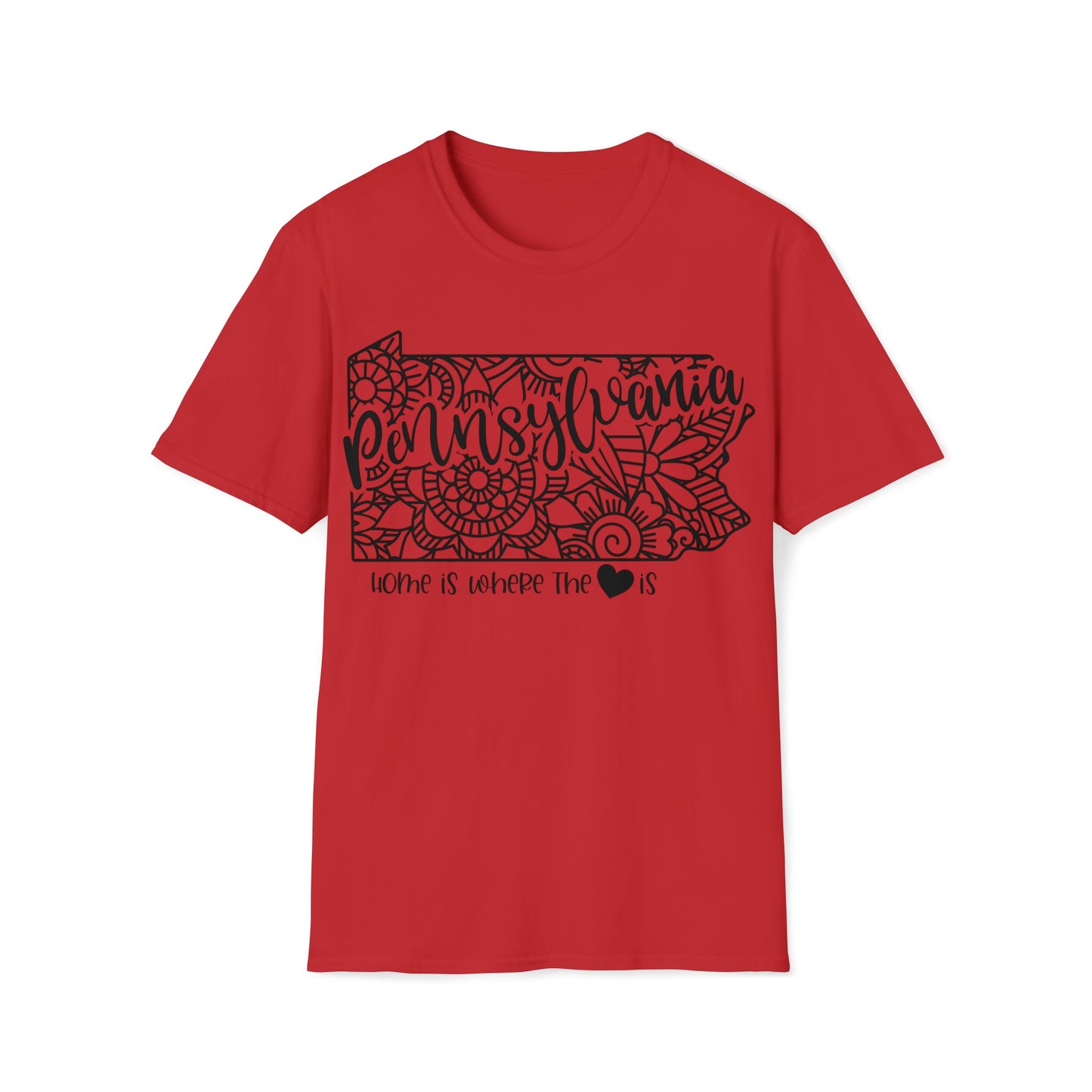 Home is Where the Heart is Pennsylvania T-Shirt - HMDesignStudioUS